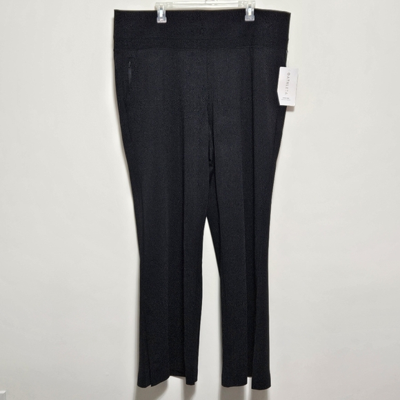 ATHLETA Womens NEW Venice High Rise Wide Leg Pants Elastic Waist Active Black 2X - Picture 3 of 16